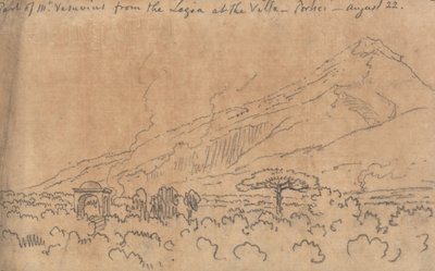 Part of Mt. Vesuvius from the Loggia at the Villa, Portici, August 22 by John Robert Cozens